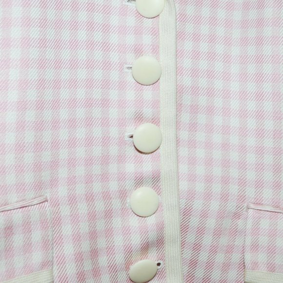 Dior Pink Checkered Jacket US 12/EU 42 // Vintage - Picture 5 of 9
